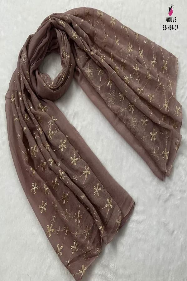 EMBROIDERY SEQUINS WORK HIJAB🧕