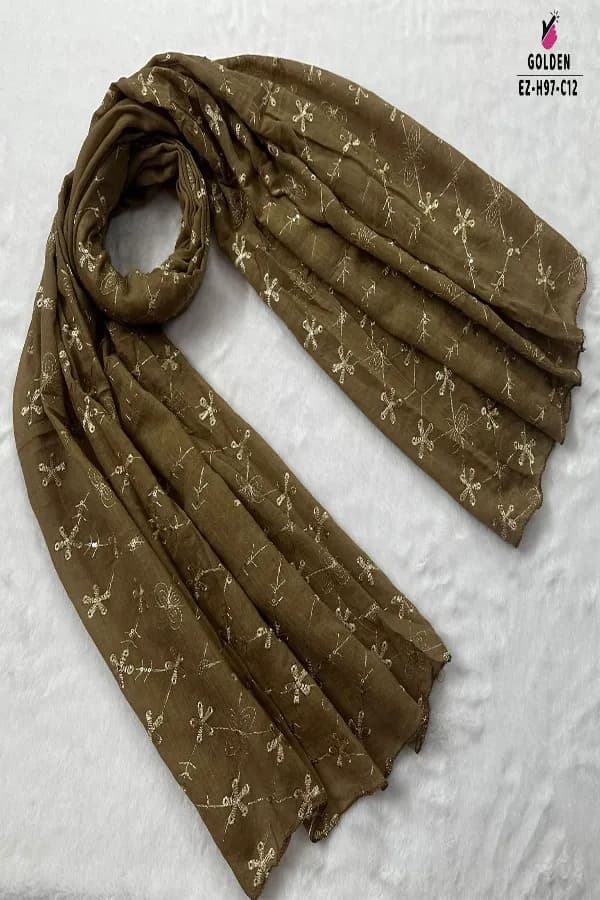 EMBROIDERY SEQUINS WORK HIJAB🧕