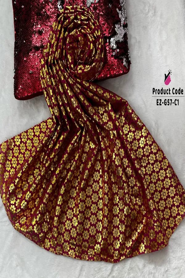 Super Gorgeous Floral Foil Work Hijab