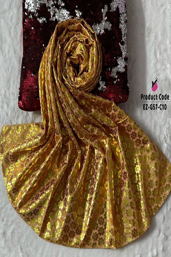 Super Gorgeous Floral Foil Work Hijab