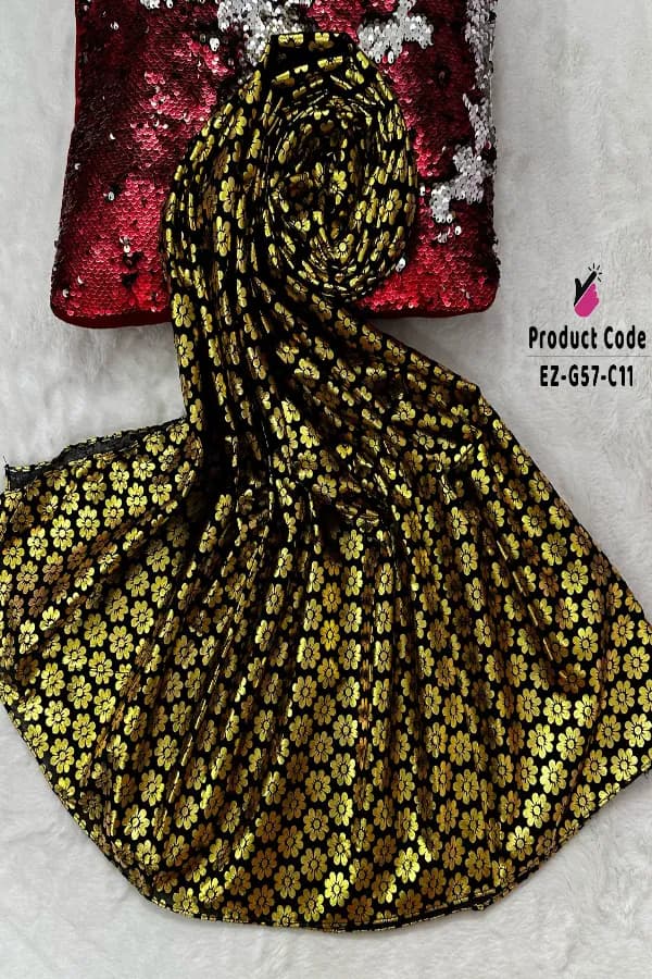 Super Gorgeous Floral Foil Work Hijab