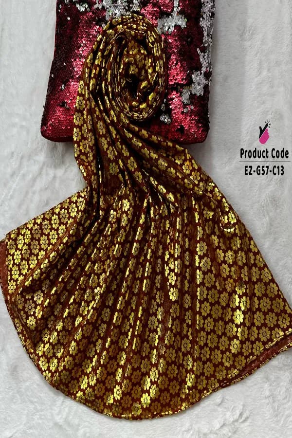 Super Gorgeous Floral Foil Work Hijab