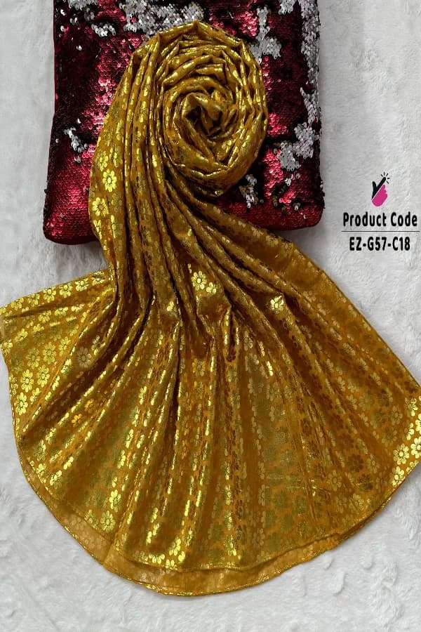 Super Gorgeous Floral Foil Work Hijab