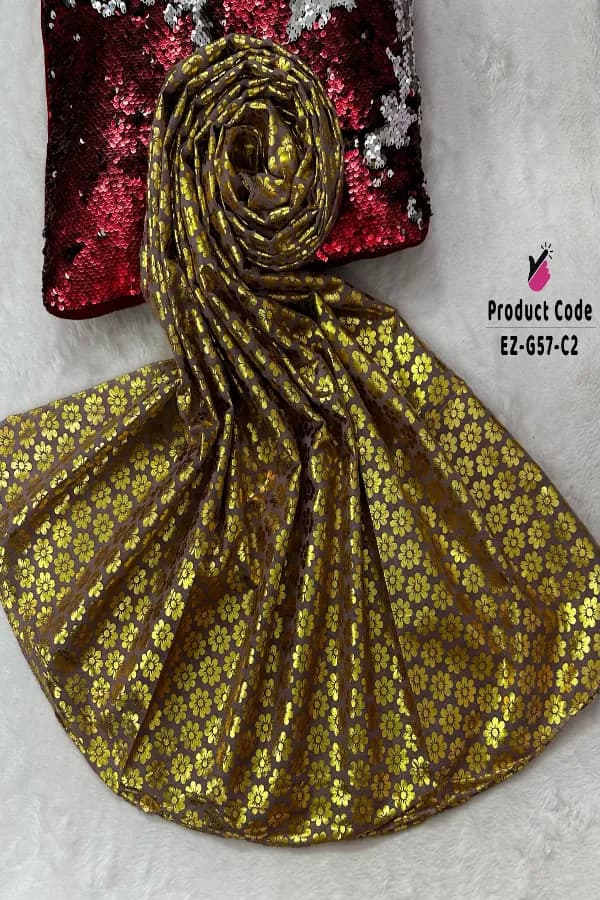 Super Gorgeous Floral Foil Work Hijab