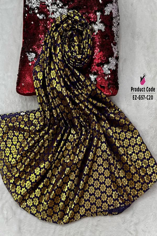 Super Gorgeous Floral Foil Work Hijab