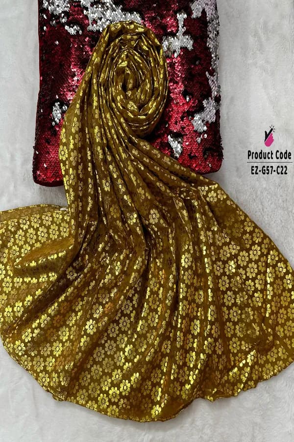 Super Gorgeous Floral Foil Work Hijab