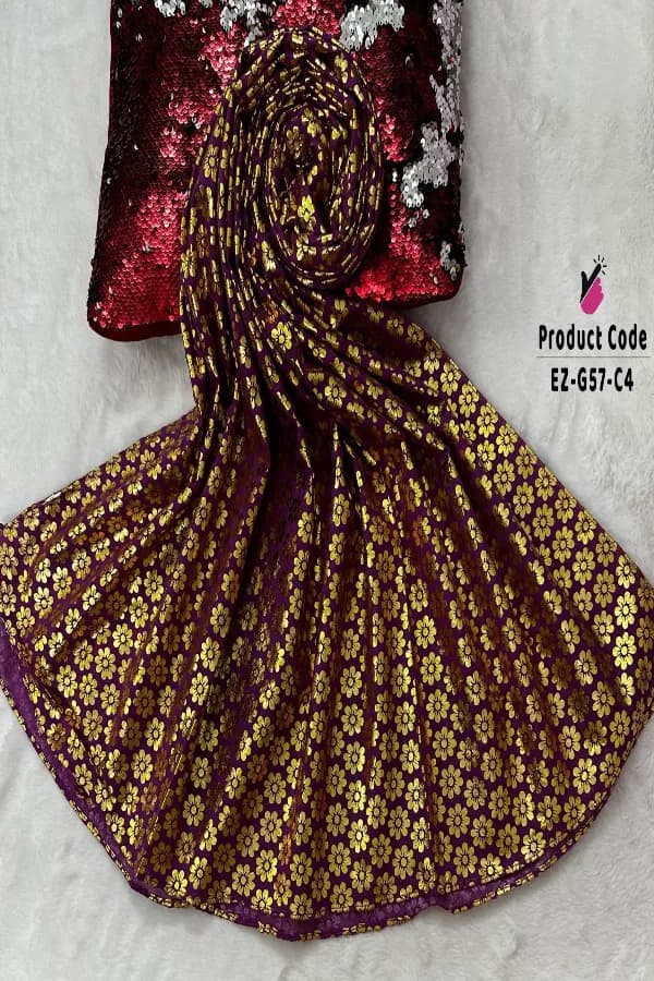 Super Gorgeous Floral Foil Work Hijab