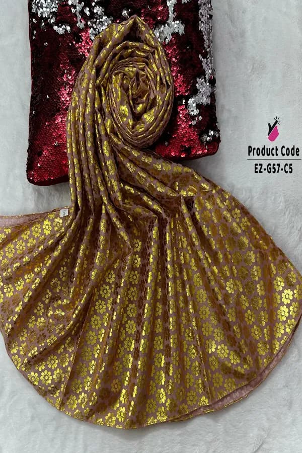 Super Gorgeous Floral Foil Work Hijab