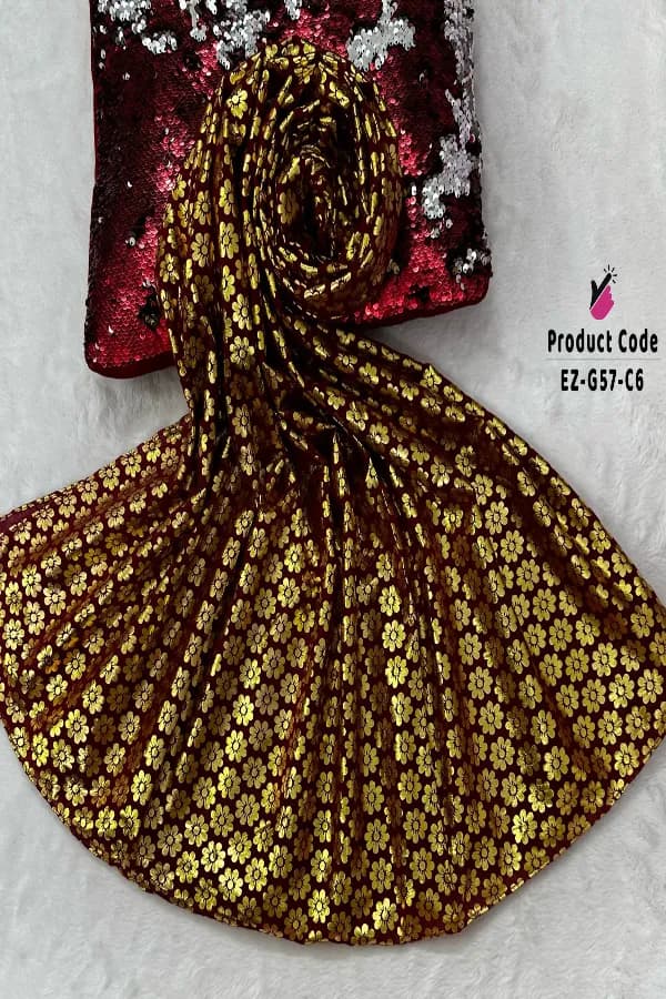 Super Gorgeous Floral Foil Work Hijab