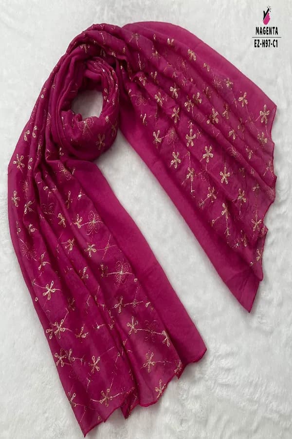 EMBROIDERY SEQUINS WORK HIJAB🧕
