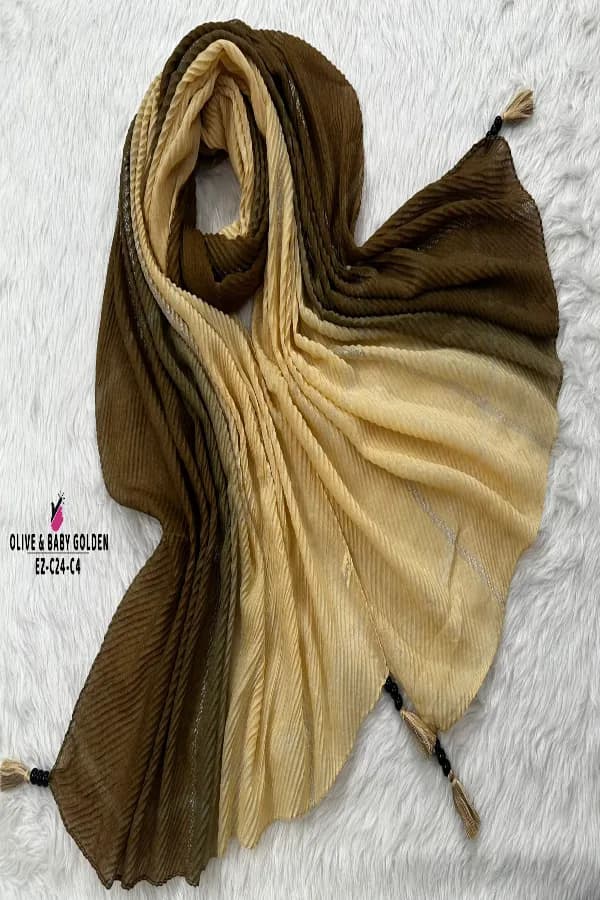 Supper Exclusive Wooden Tassel Shaded Hijab With Shimmer Work 🧕🧕