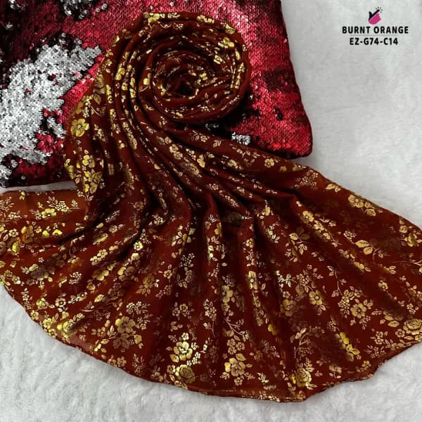 Foil Print Hijab