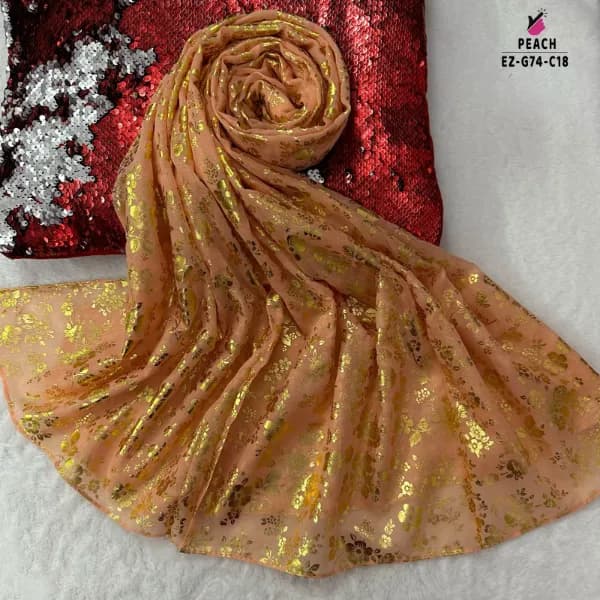 Foil Print Hijab