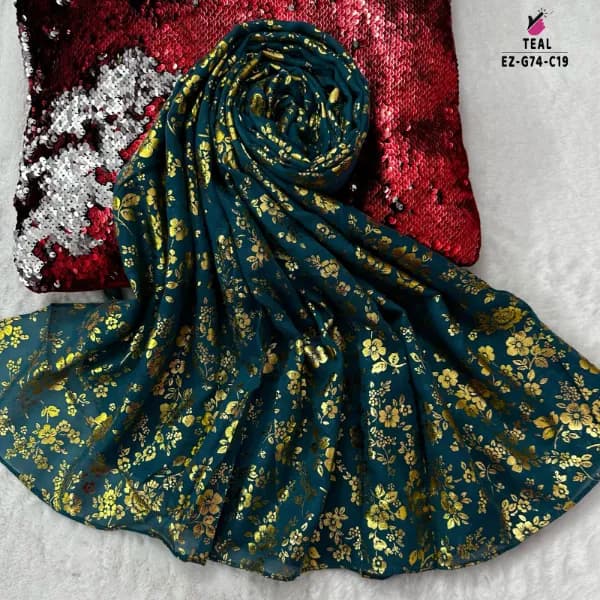 Foil Print Hijab