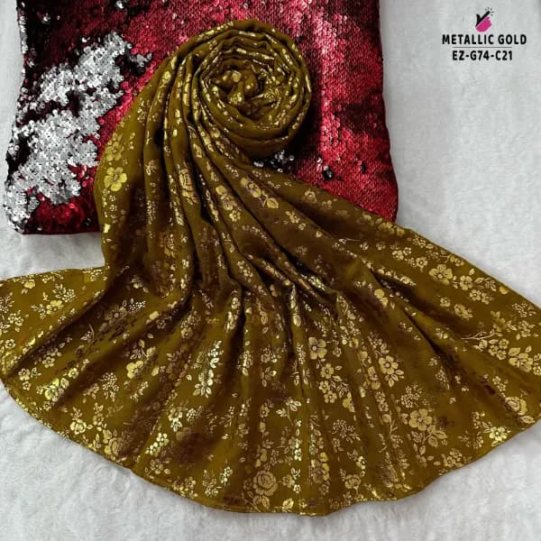 Foil Print Hijab