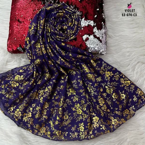 Foil Print Hijab