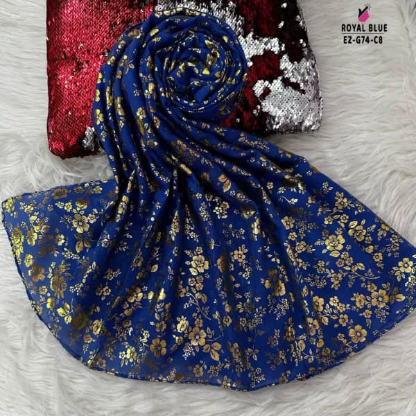 Foil Print Hijab