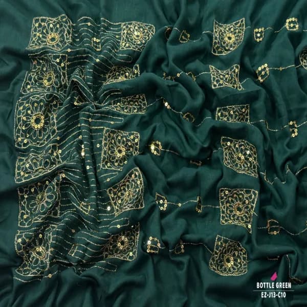 EMBROIDERY SEQUINS WORK HIJAB🧕🧕