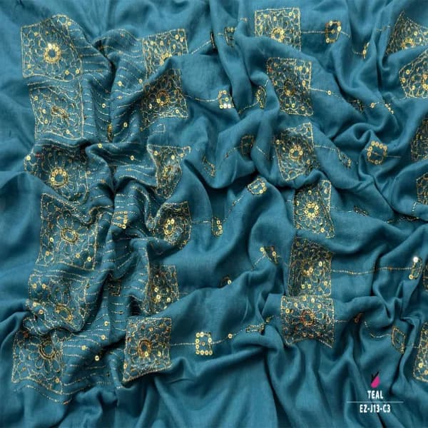 EMBROIDERY SEQUINS WORK HIJAB🧕🧕