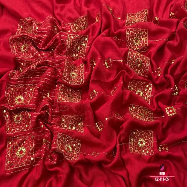 EMBROIDERY SEQUINS WORK HIJAB🧕🧕