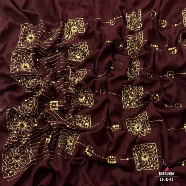 EMBROIDERY SEQUINS WORK HIJAB🧕🧕