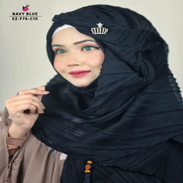 Malaysian Crush Shimmer hijab with wooden Tassel