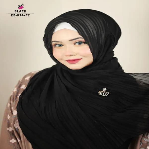Malaysian Crush Shimmer hijab with wooden Tassel
