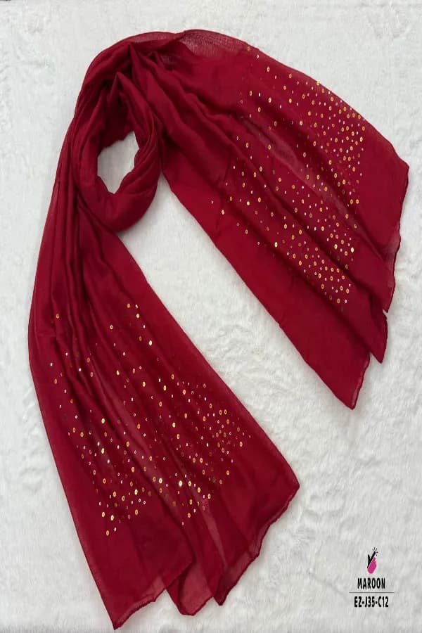 Both Side Sequins Work Hijab