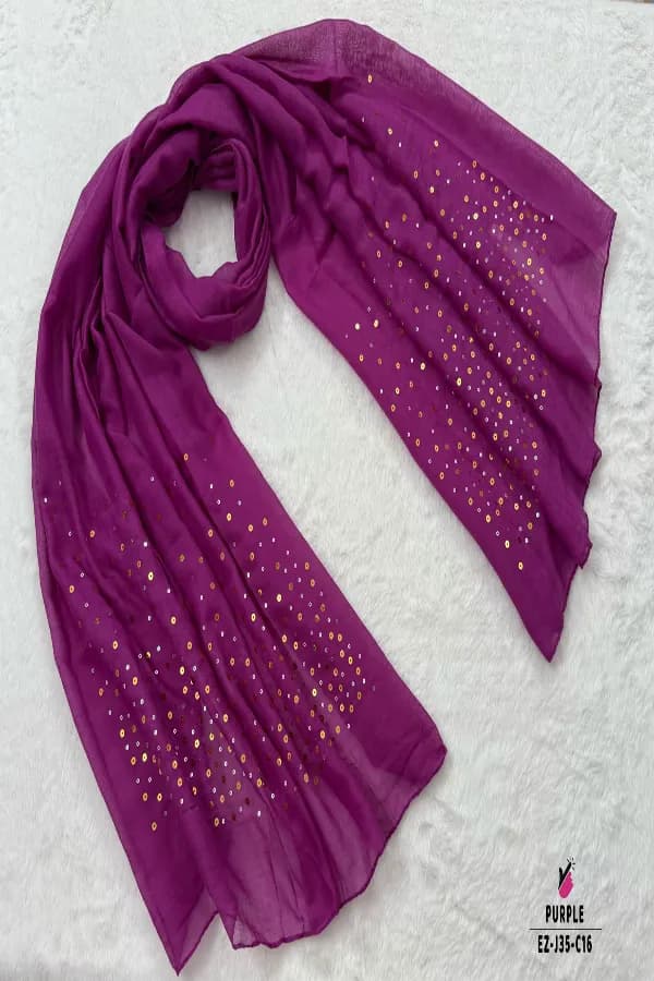 Both Side Sequins Work Hijab