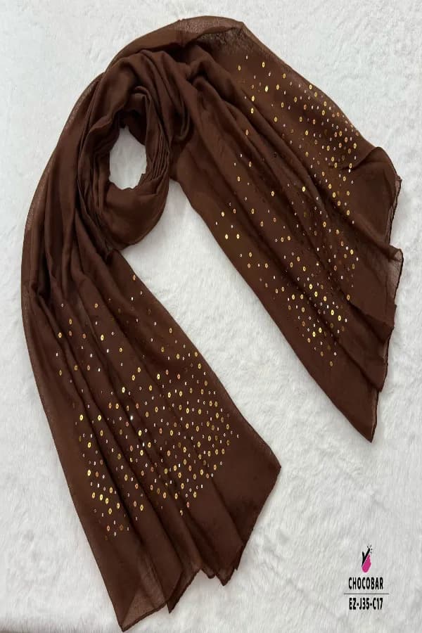 Both Side Sequins Work Hijab