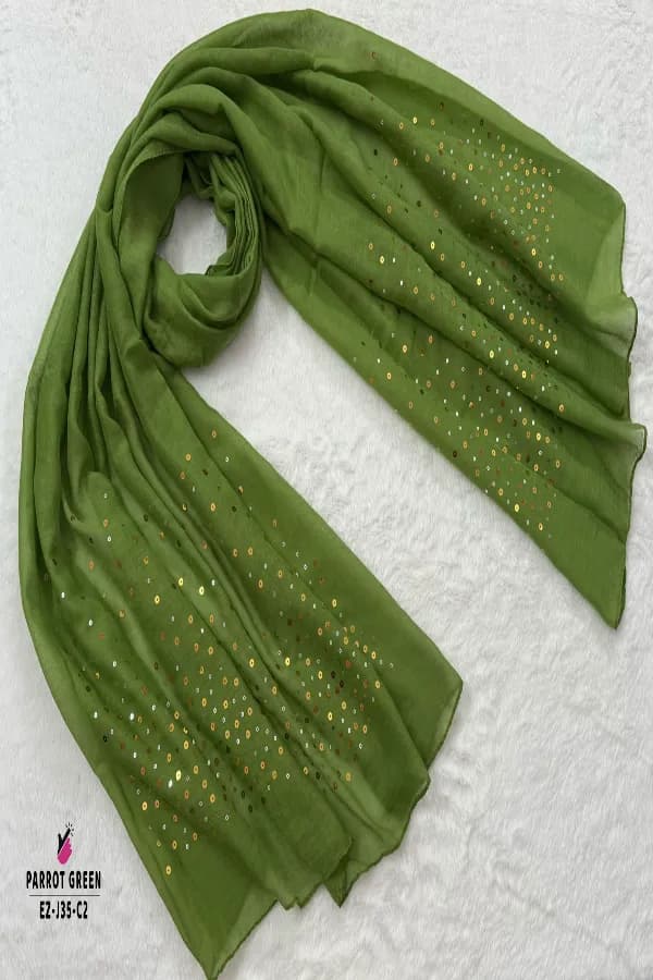 Both Side Sequins Work Hijab