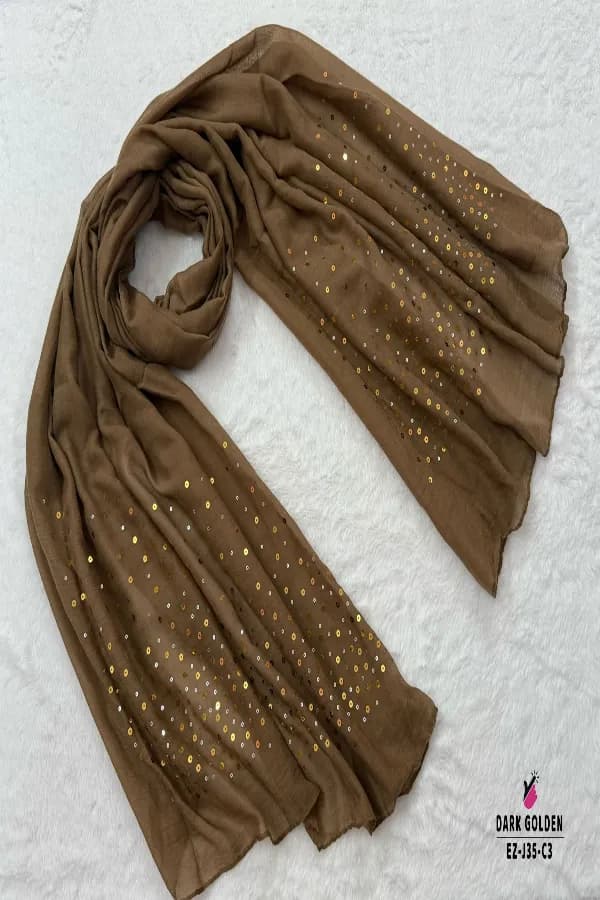 Both Side Sequins Work Hijab