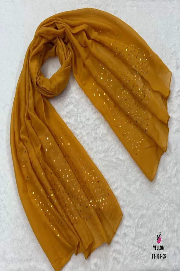 Both Side Sequins Work Hijab