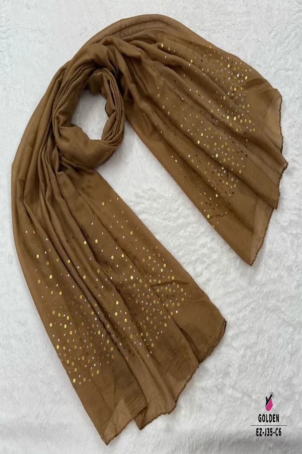 Both Side Sequins Work Hijab