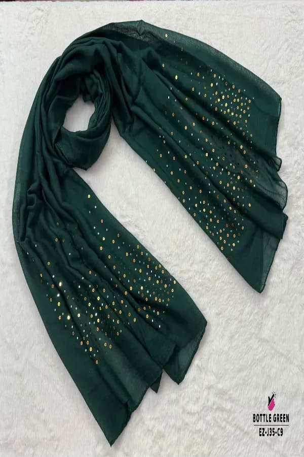 Both Side Sequins Work Hijab