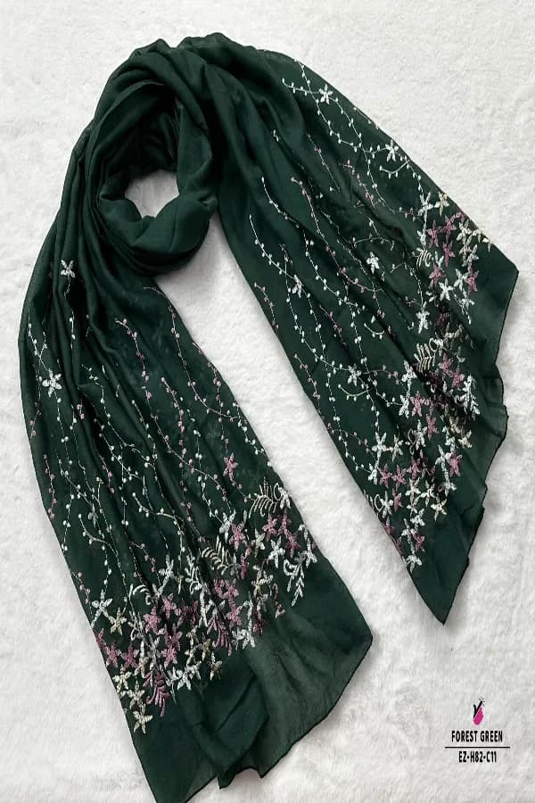 EXCLUSIVE EMBROIDERY WORK MONALISA HIJAB