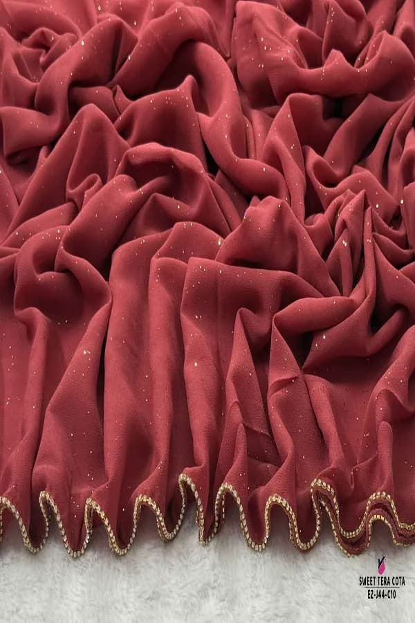 Zipper Stone  HIJAB with Glitter Work