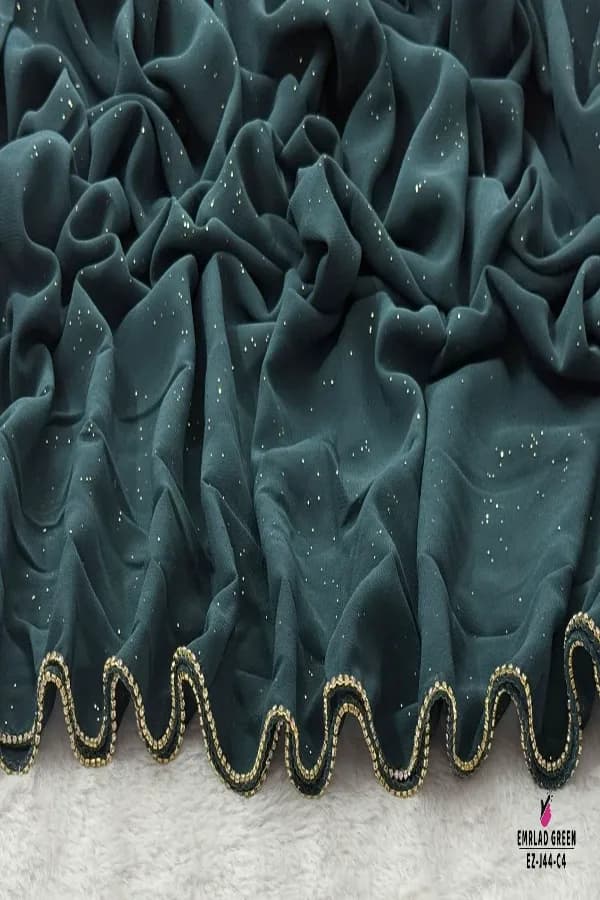 Zipper Stone  HIJAB with Glitter Work