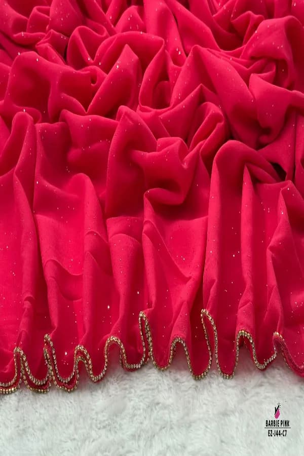 Zipper Stone  HIJAB with Glitter Work