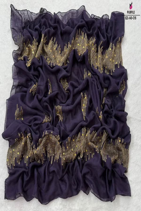 Embroidery Sequins Work HIJAB