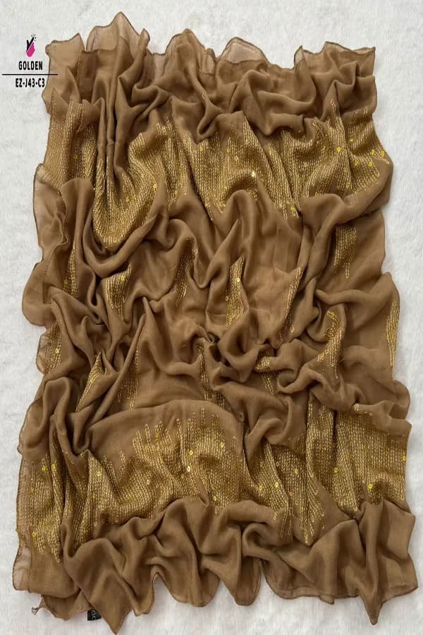 Embroidery Sequins Work HIJAB