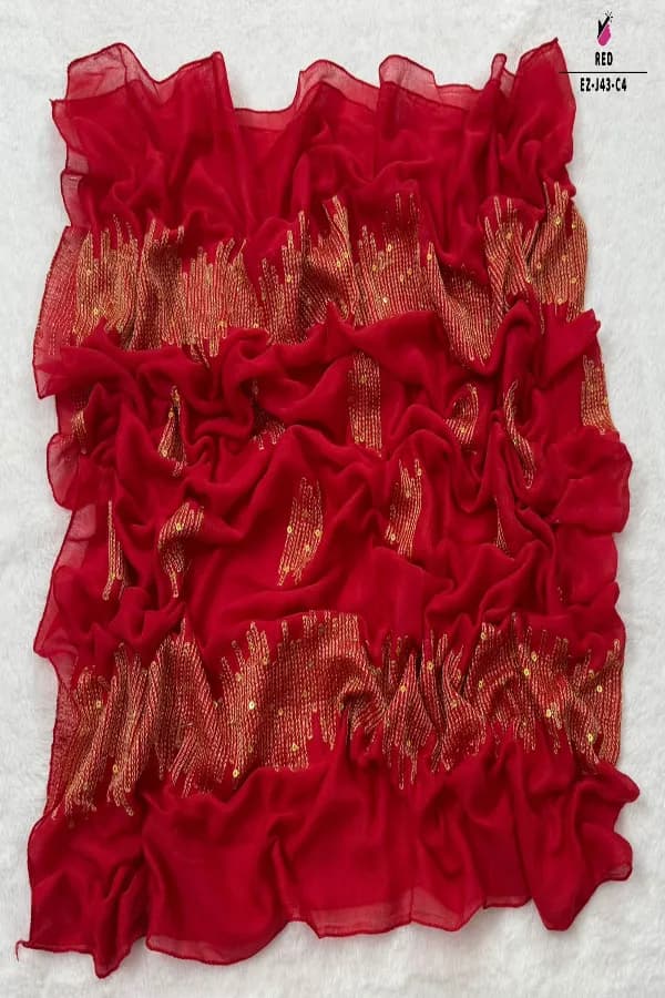 Embroidery Sequins Work HIJAB