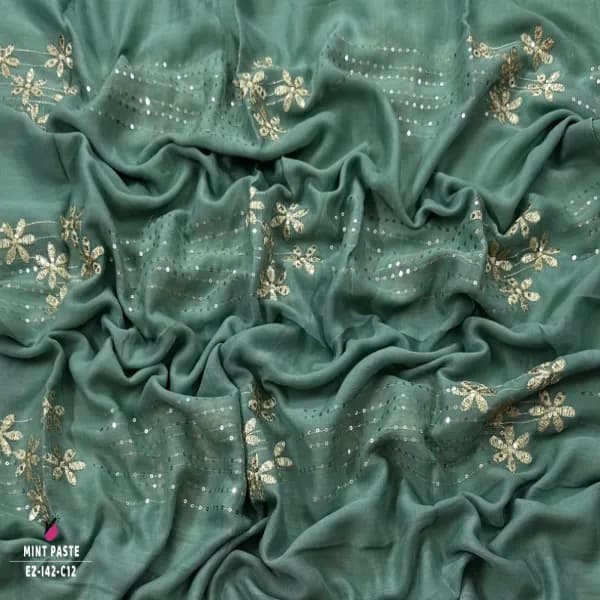 Embroidery Sequins Work HIJAB
