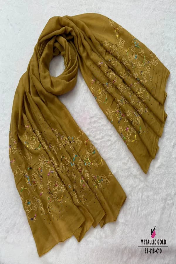 EMBROIDERY HIJAB WITH STONE WORK🧕🧕