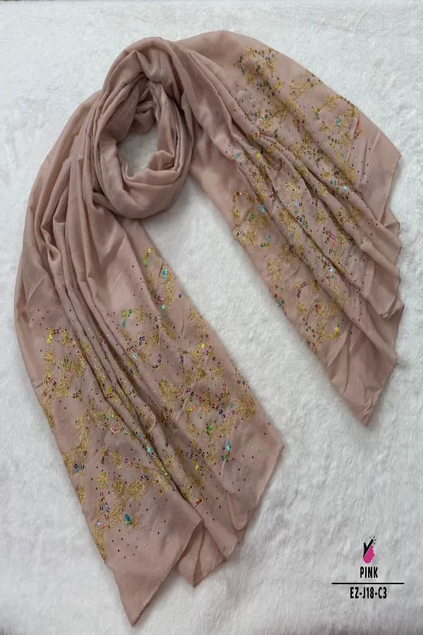 EMBROIDERY HIJAB WITH STONE WORK🧕🧕