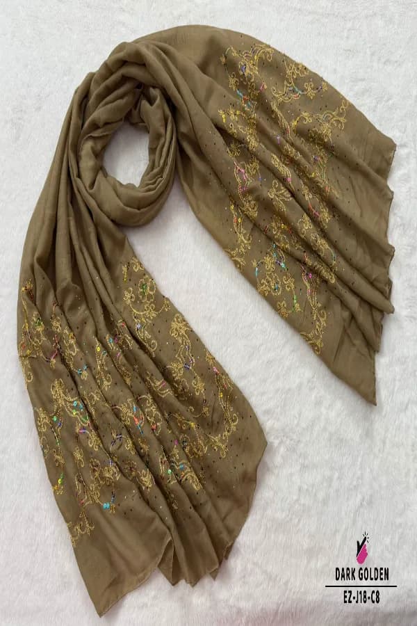 EMBROIDERY HIJAB WITH STONE WORK🧕🧕