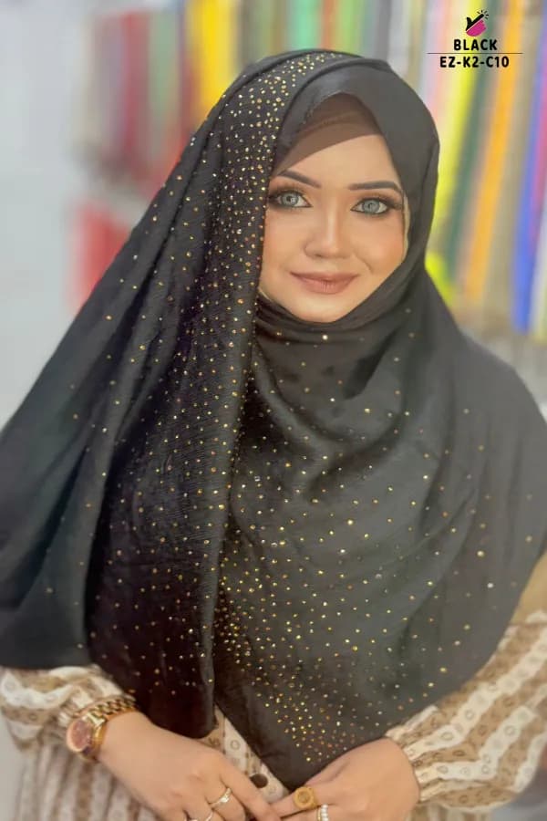 Gold Diamond Stone Hijab