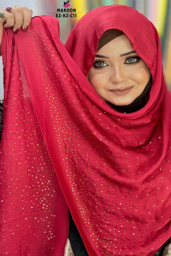 Gold Diamond Stone Hijab