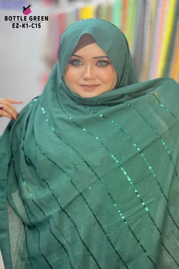 Exclusive Stripe Sequins Work HIJAB 🧕