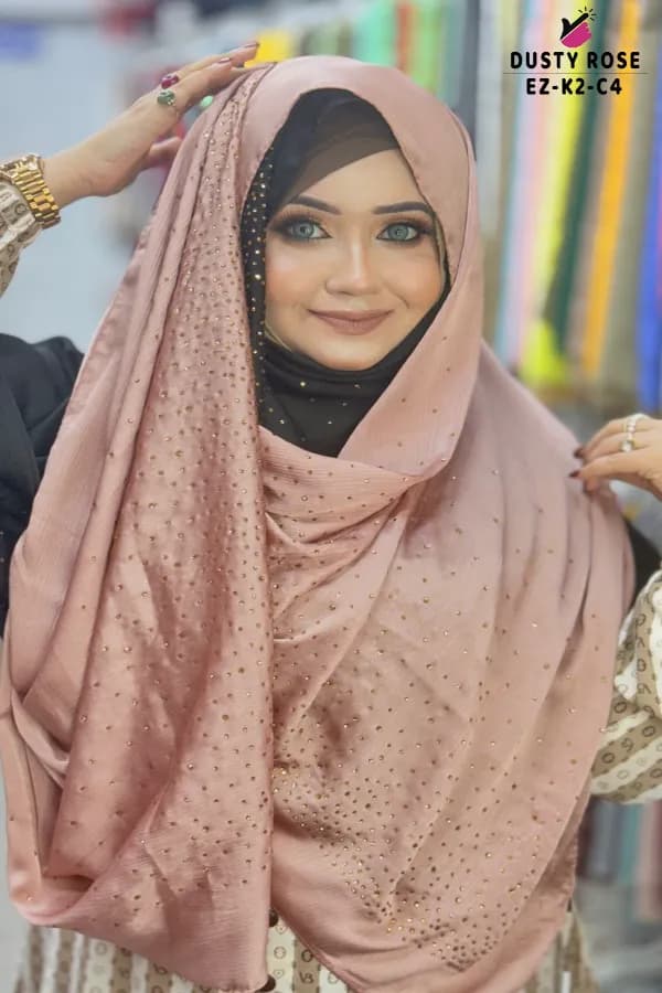 Gold Diamond Stone Hijab